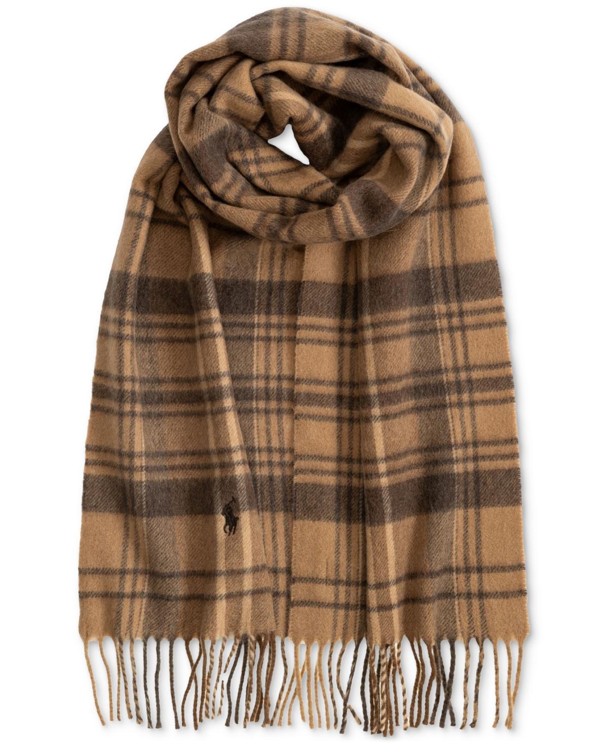 Mens Plaid Wool Scarf Product Image