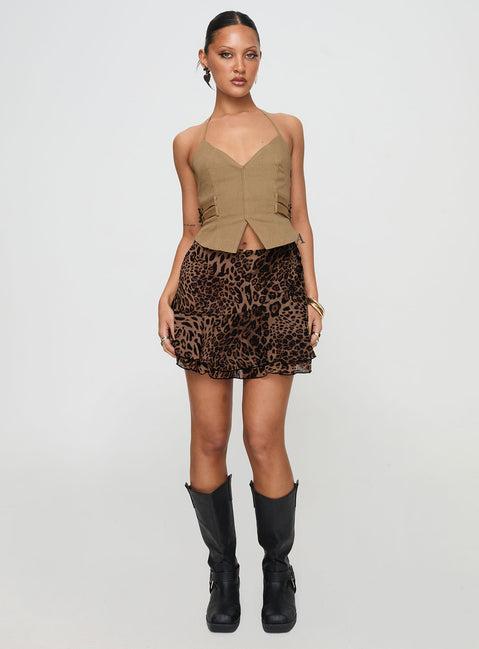 Luned Mini Skirt Leopard Product Image