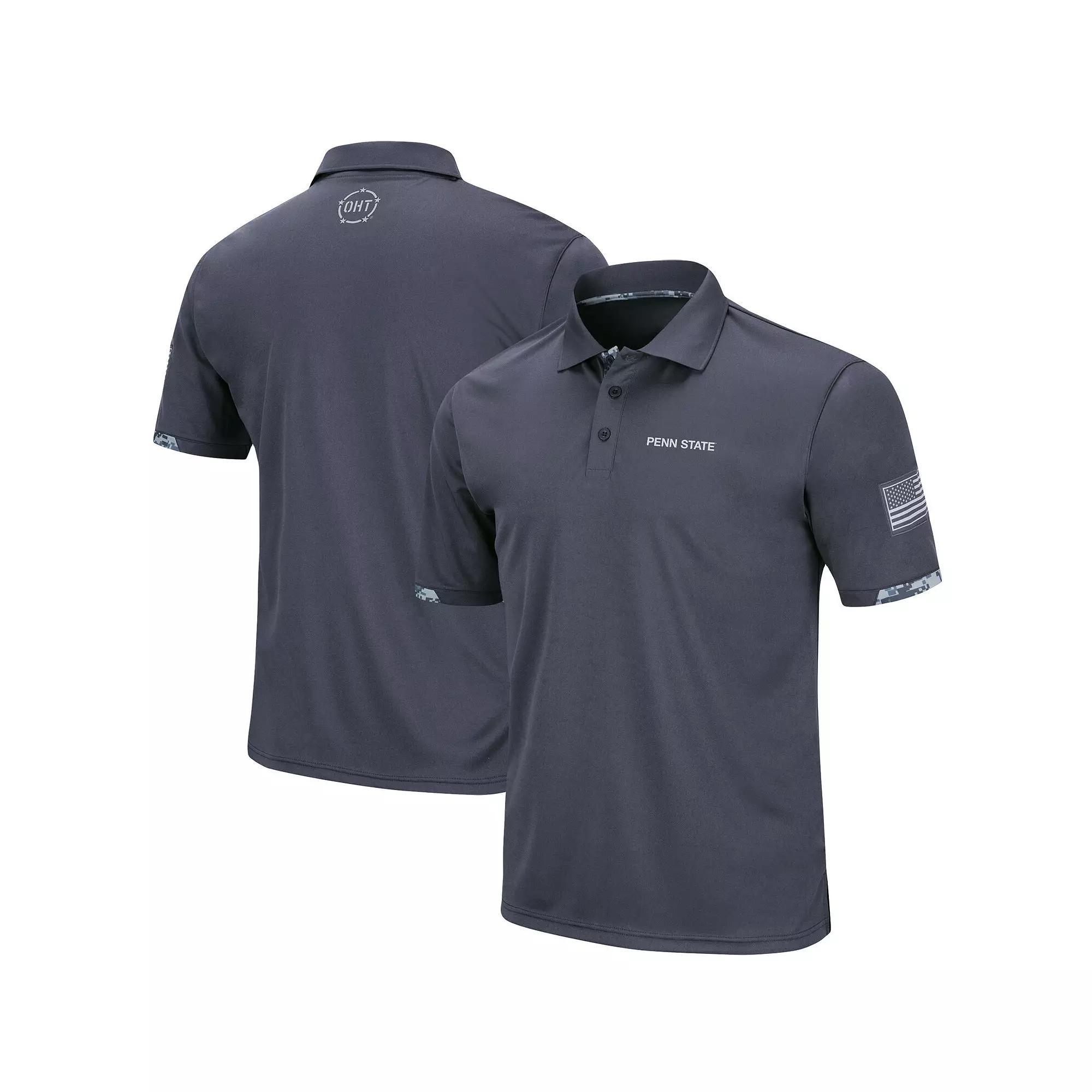 Mens Colosseum Charcoal Penn State Nittany Lions Big & Tall OHT Military Appreciation Digital Camo Polo Product Image