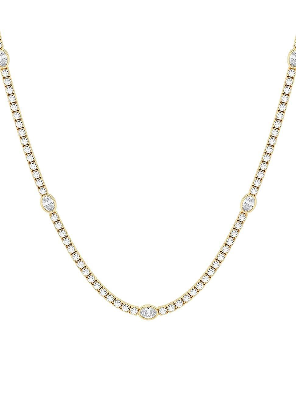 Womens Empowering 14K Yellow Gold & 8.6 TCW Lab-Grown Diamond Necklace Product Image