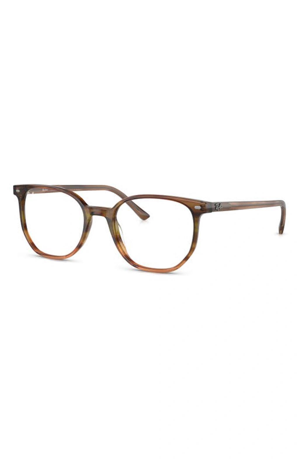 RAY BAN Elliot 50mm Irregular Optical Glasses In Brown Gradient Product Image