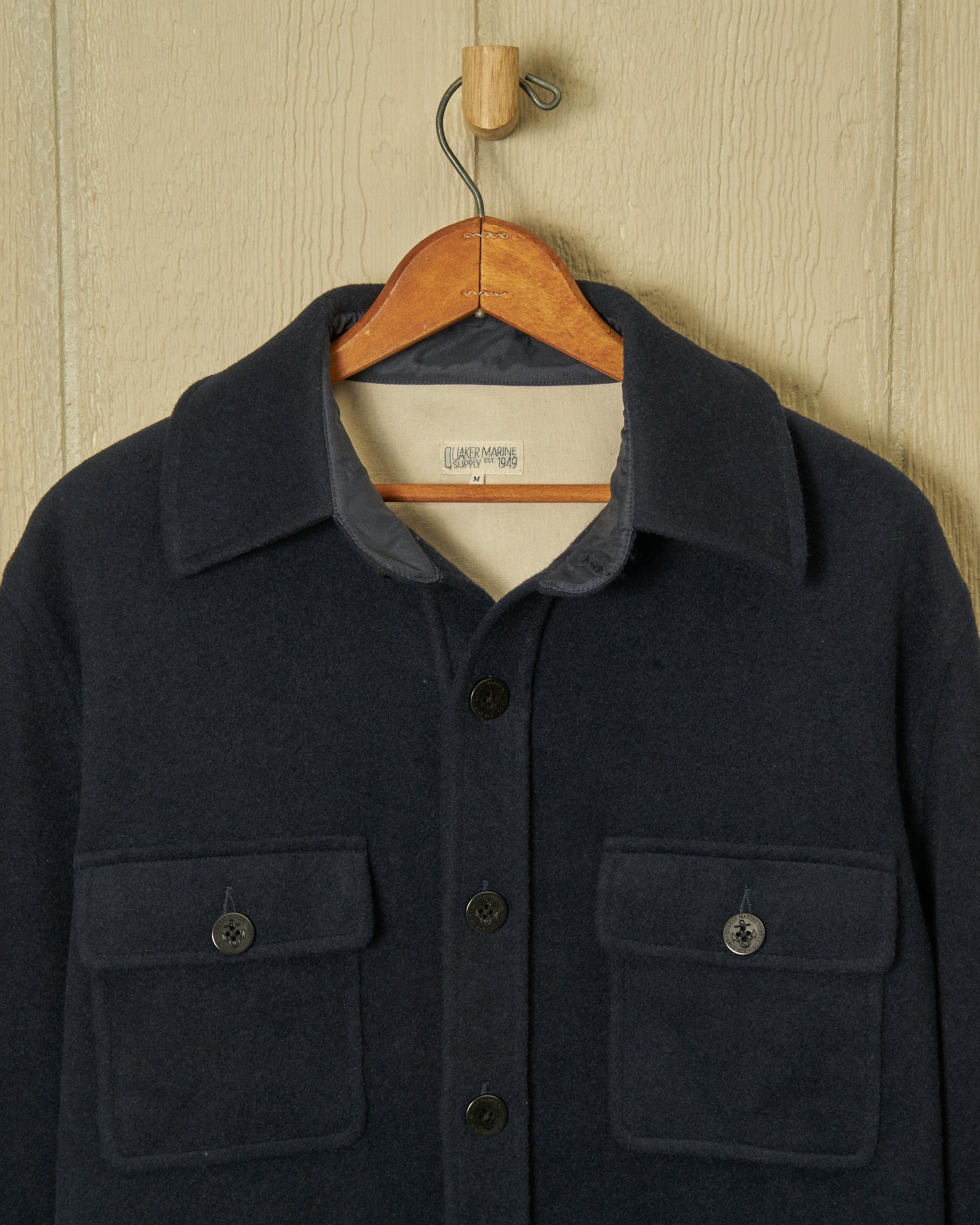 CPO Shirt Jacket in Navy Wool Product Image