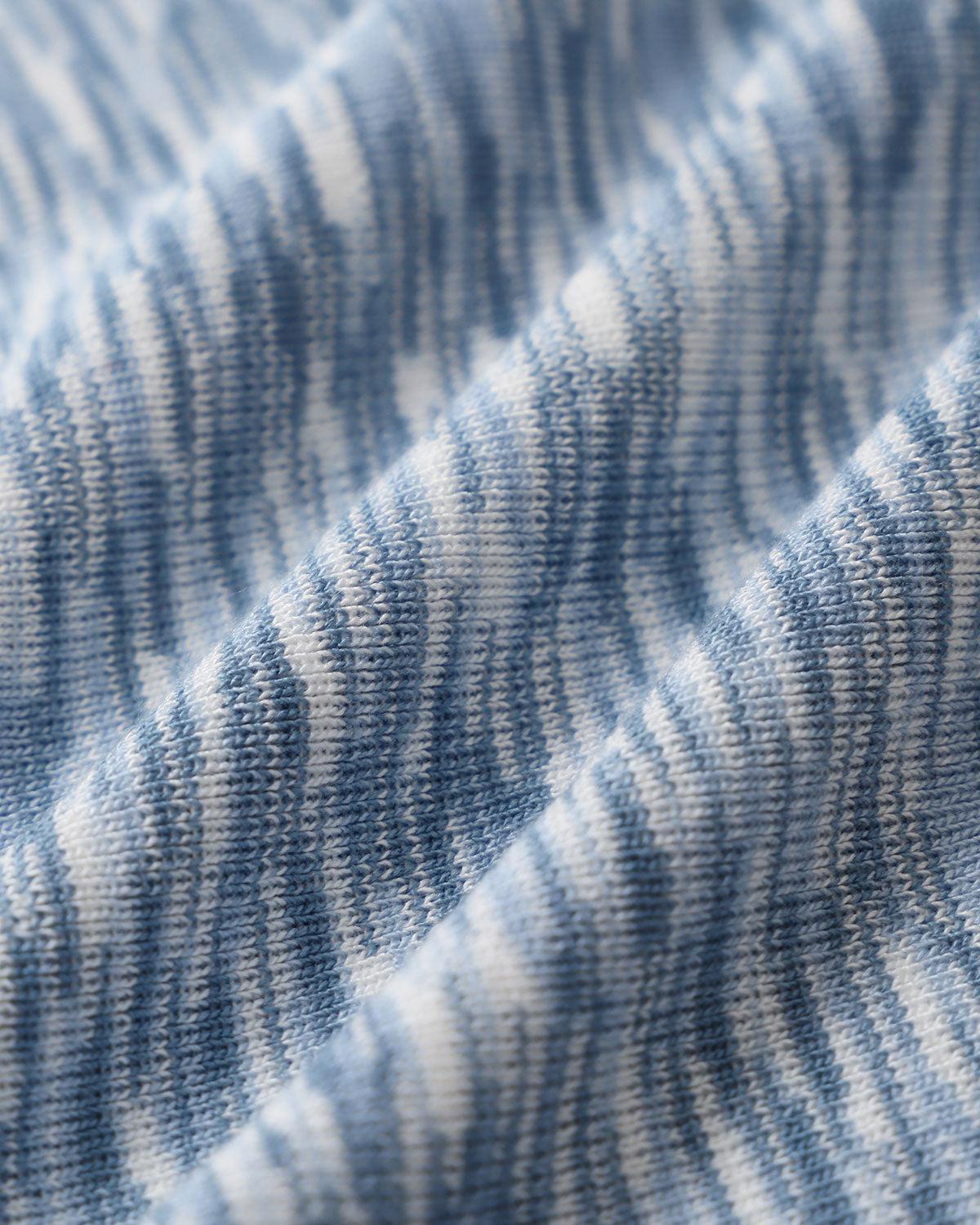 Blue Striped Button Cropped Tank Top Product Image