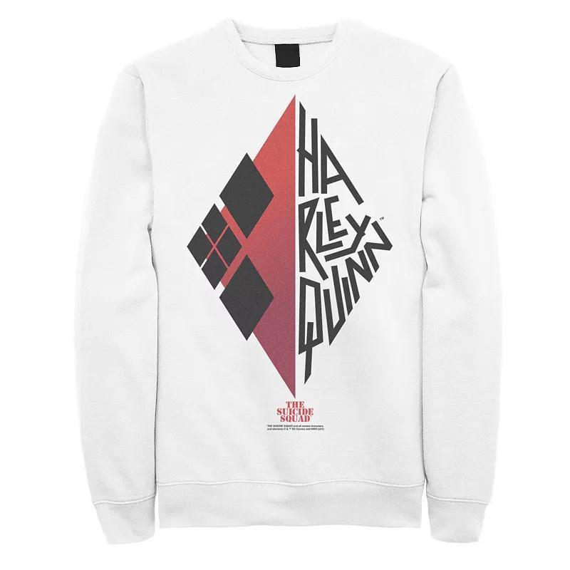 Men's The Suicide Squad Harley Quinn Envelope Text Sweatshirt, Size: XL, White Product Image