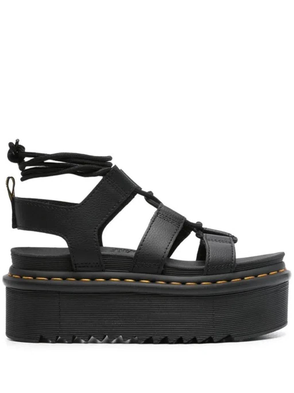 DR. MARTENS' Nartilla 60mm Leather Sandals In Black Product Image