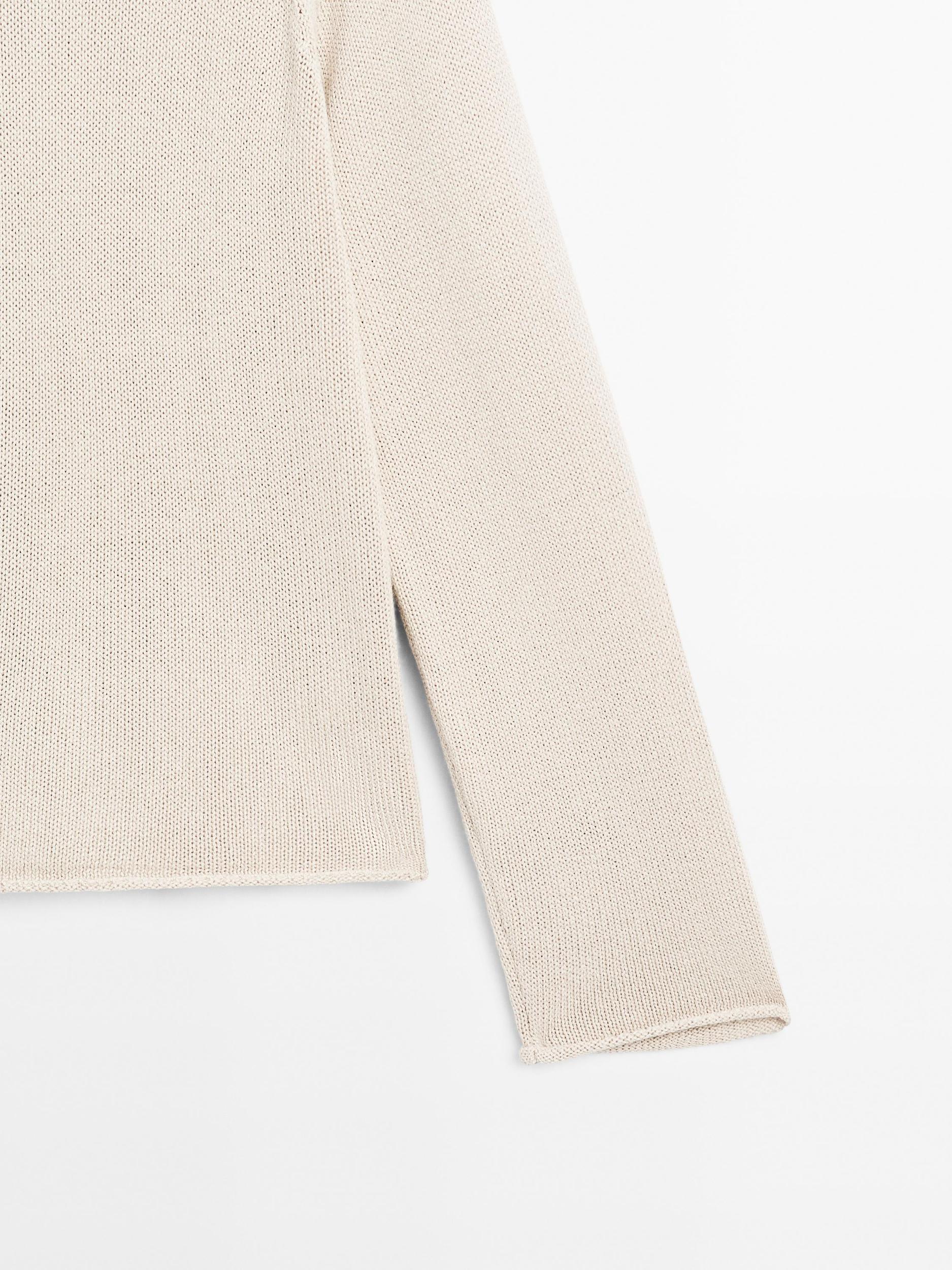 Purl knit cutwork sweater Product Image