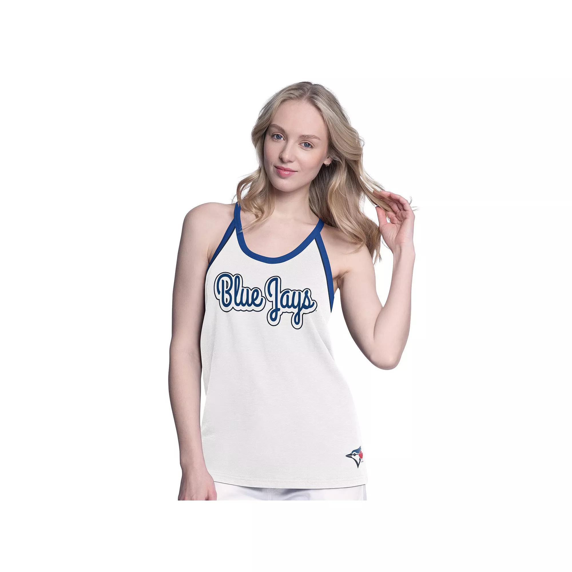 Women's G-III 4Her by Carl Banks White Boston Celtics Curveball Racerback Tank Top,  Product Image