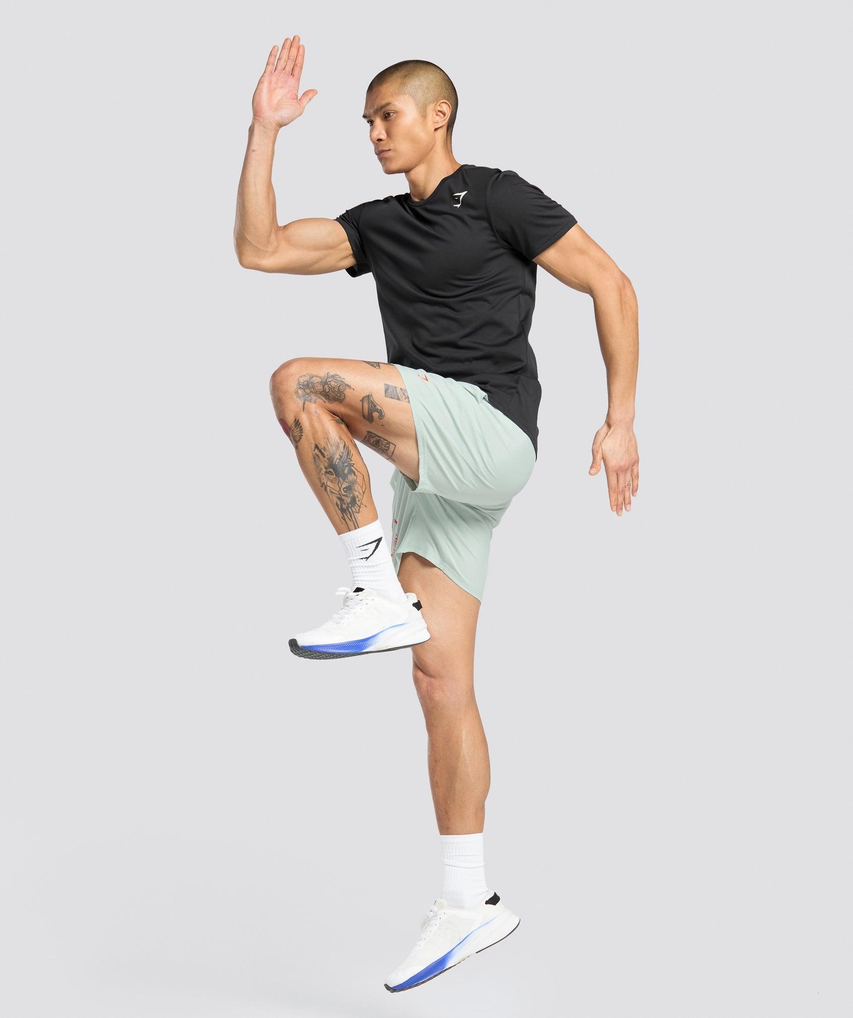Gymshark Keep Showing Up 7" Shorts - Morning Blue Male Product Image