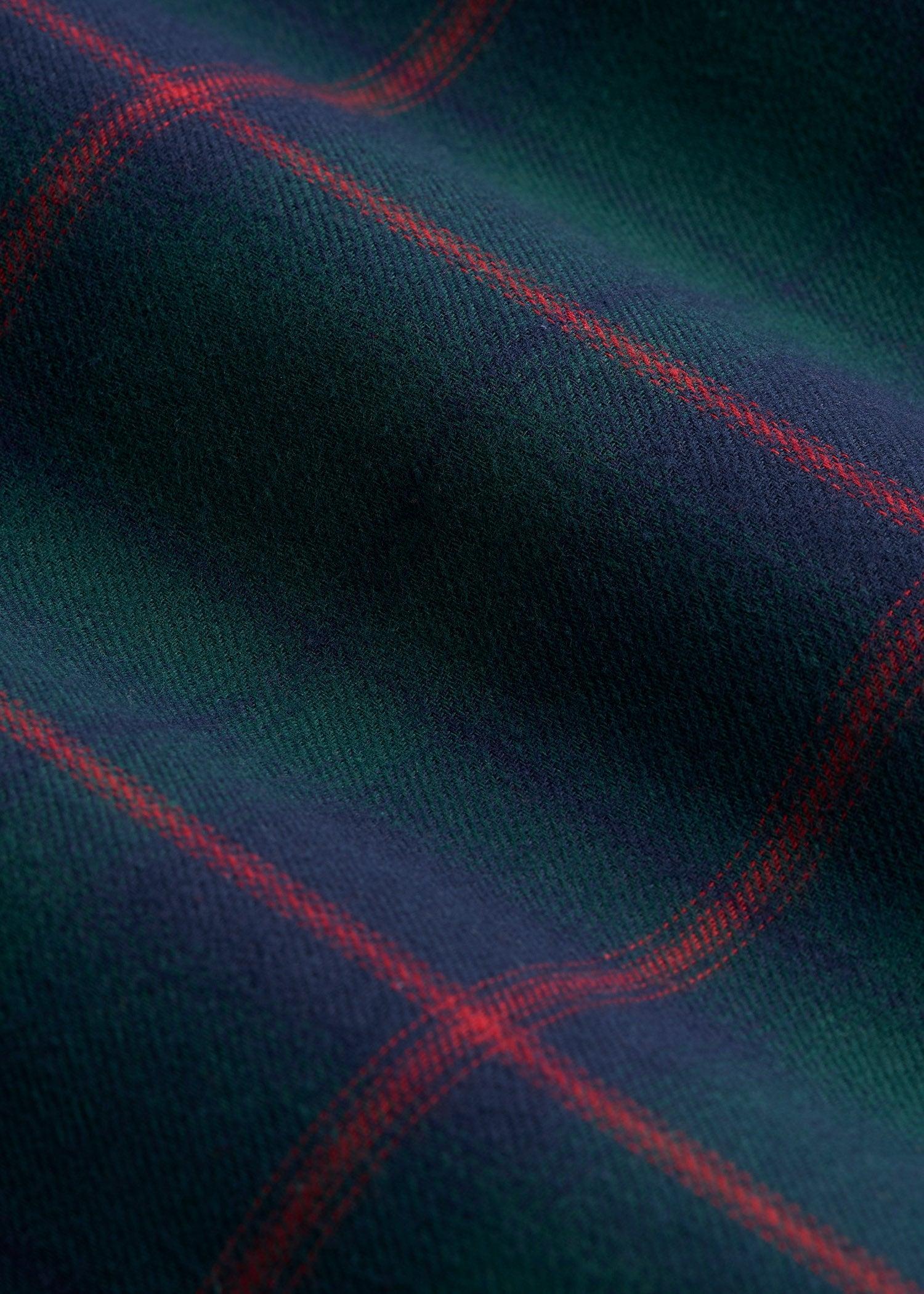 Plaid Pajama Pants for Tall Men in Green and Red Tartan Product Image