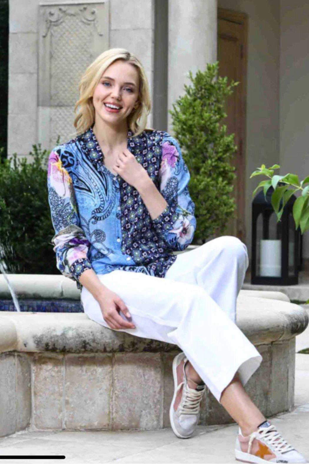 Multi pattern Button Up Product Image