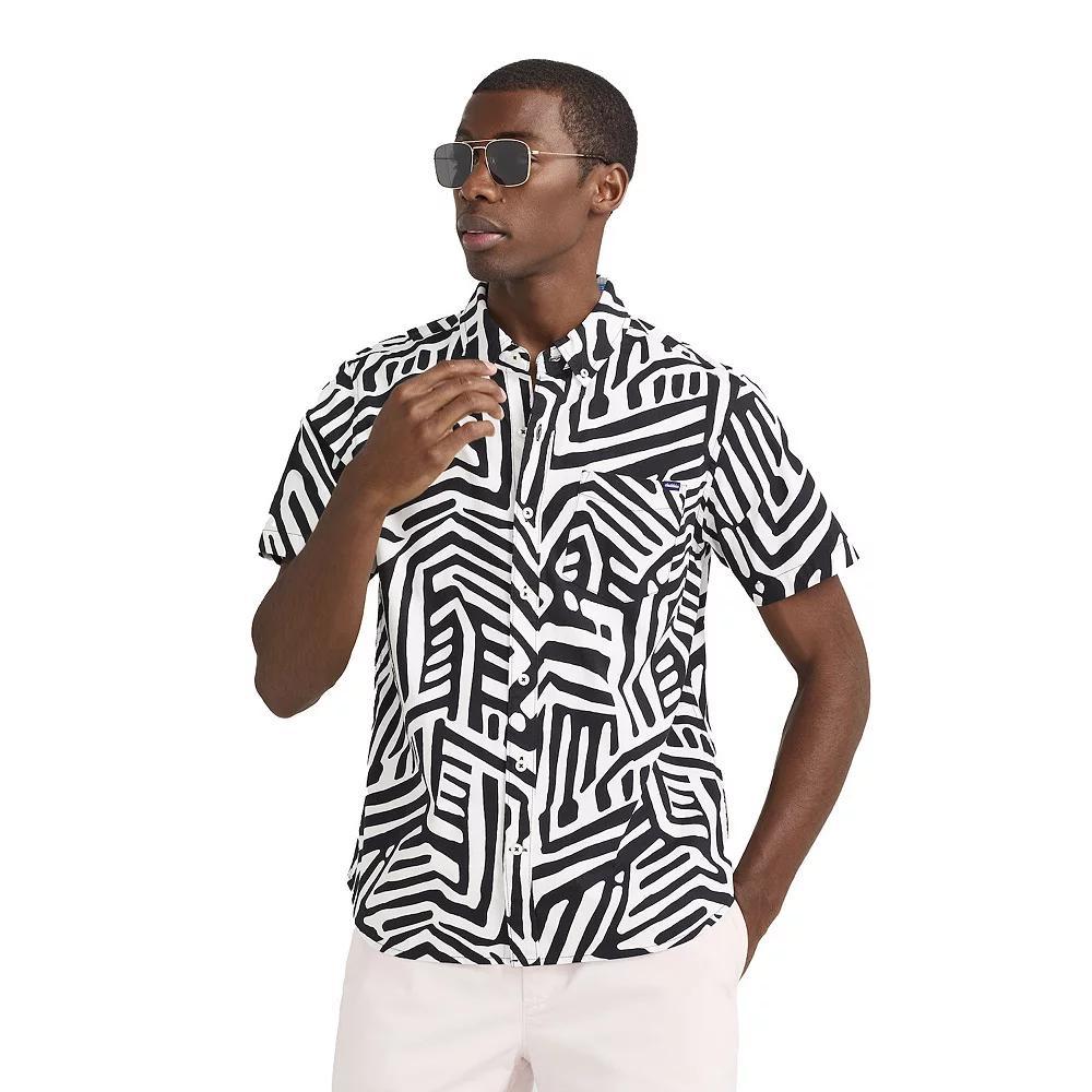 Men's Chubbies Short Sleeve Button Down Shirt, Size: XL, Black Product Image