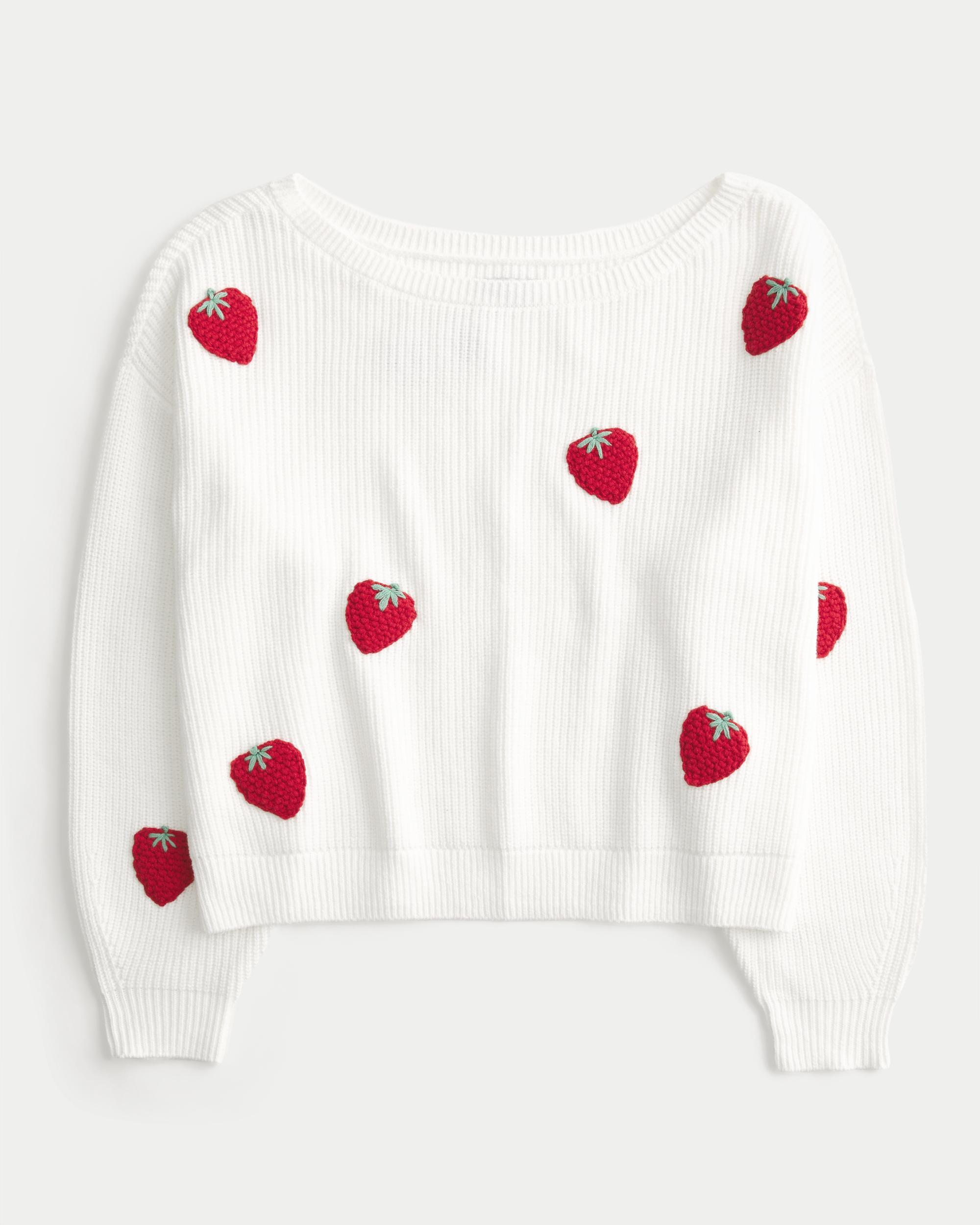 Easy Heart Graphic Off-the-Shoulder Sweater Product Image
