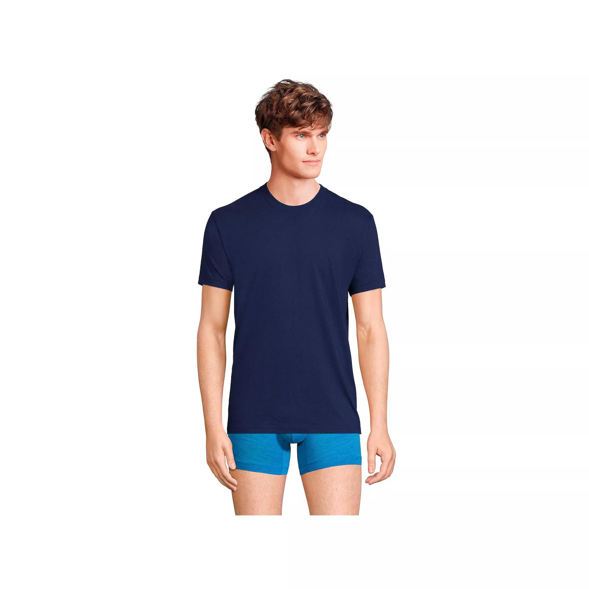 Men's Lands' End Crewneck 3-Pack Undershirt,  Product Image
