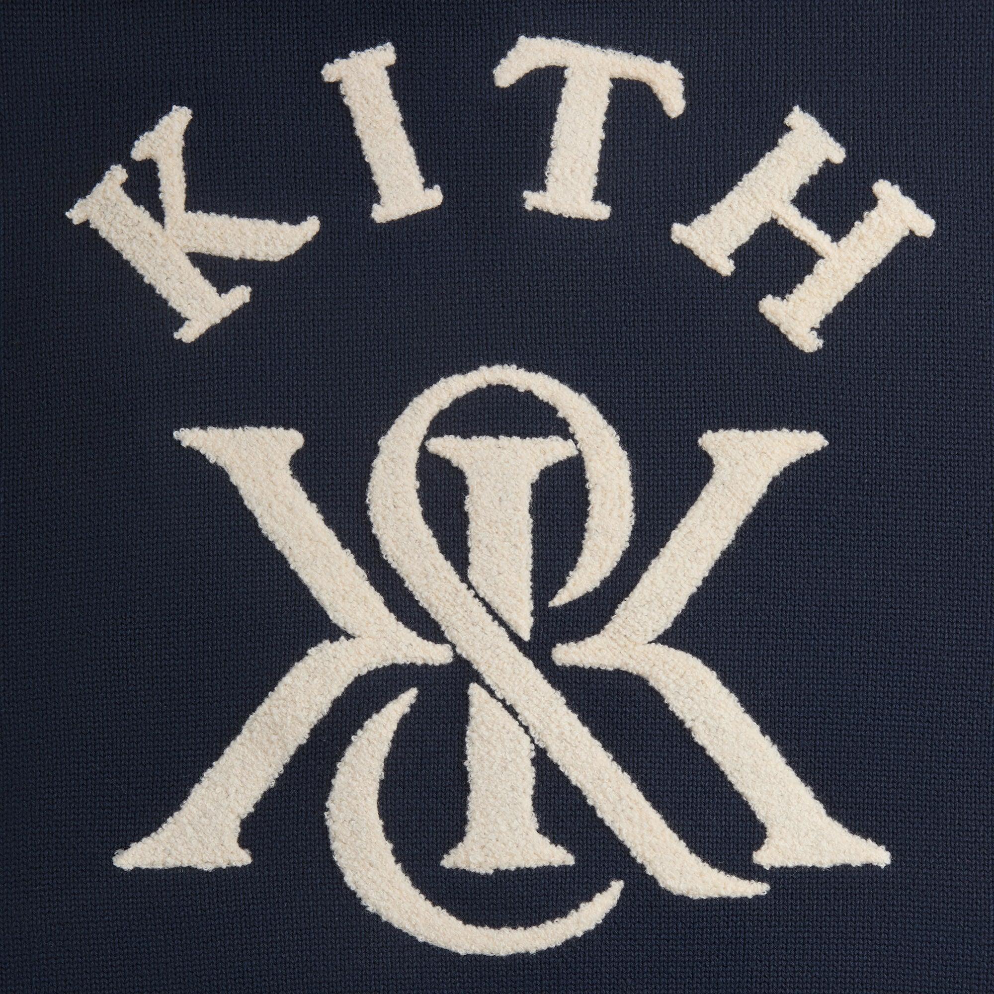 Kith Floral Crest Wyona Full Zip Sweater - Nocturnal Male Product Image