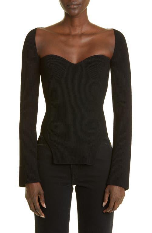 Womens Maddy Rib-Knit Long-Sleeve Bodysuit Product Image