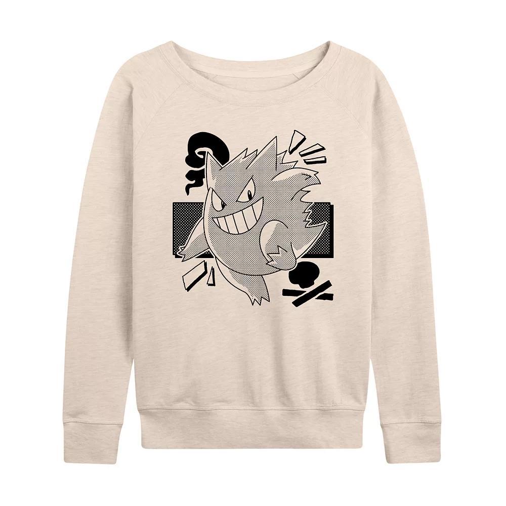 Women's Pokemon Gengar Manga French Terry Long Sleeve Tee,  Product Image