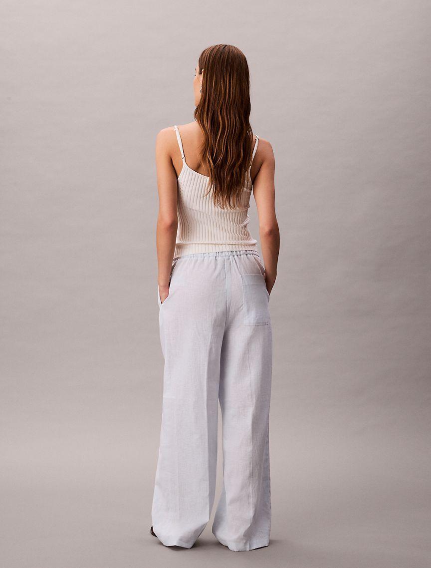 Linen Cotton Drawstring Pants Product Image