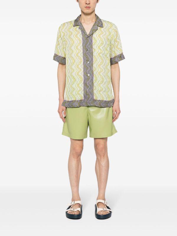 DRIES VAN NOTEN Short-sleeved Lapel Shirt In White Product Image