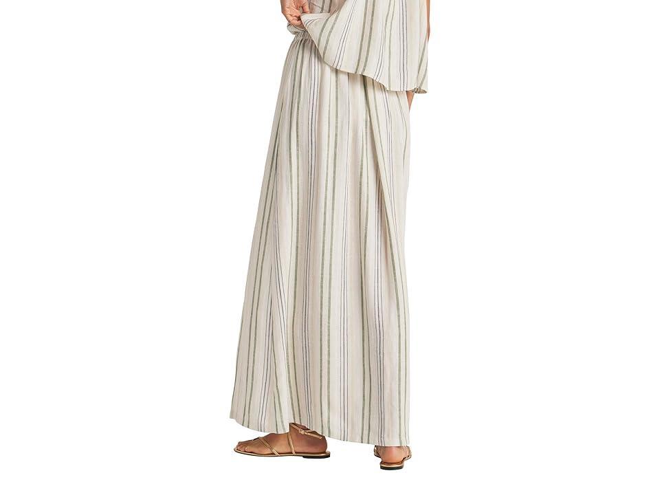 Womens Demi Striped Linen-Blend Maxi Skirt Product Image