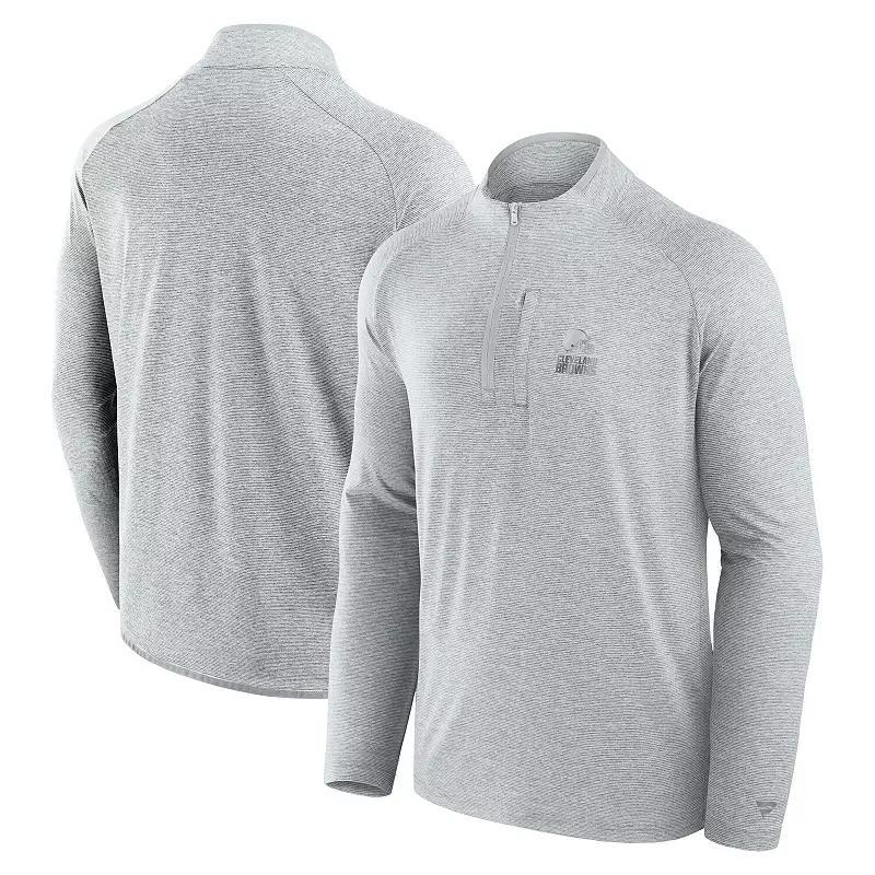 Men's Fanatics Gray Oklahoma Sooners Mock Neck Half-Zip Pullover Jacket,  Product Image