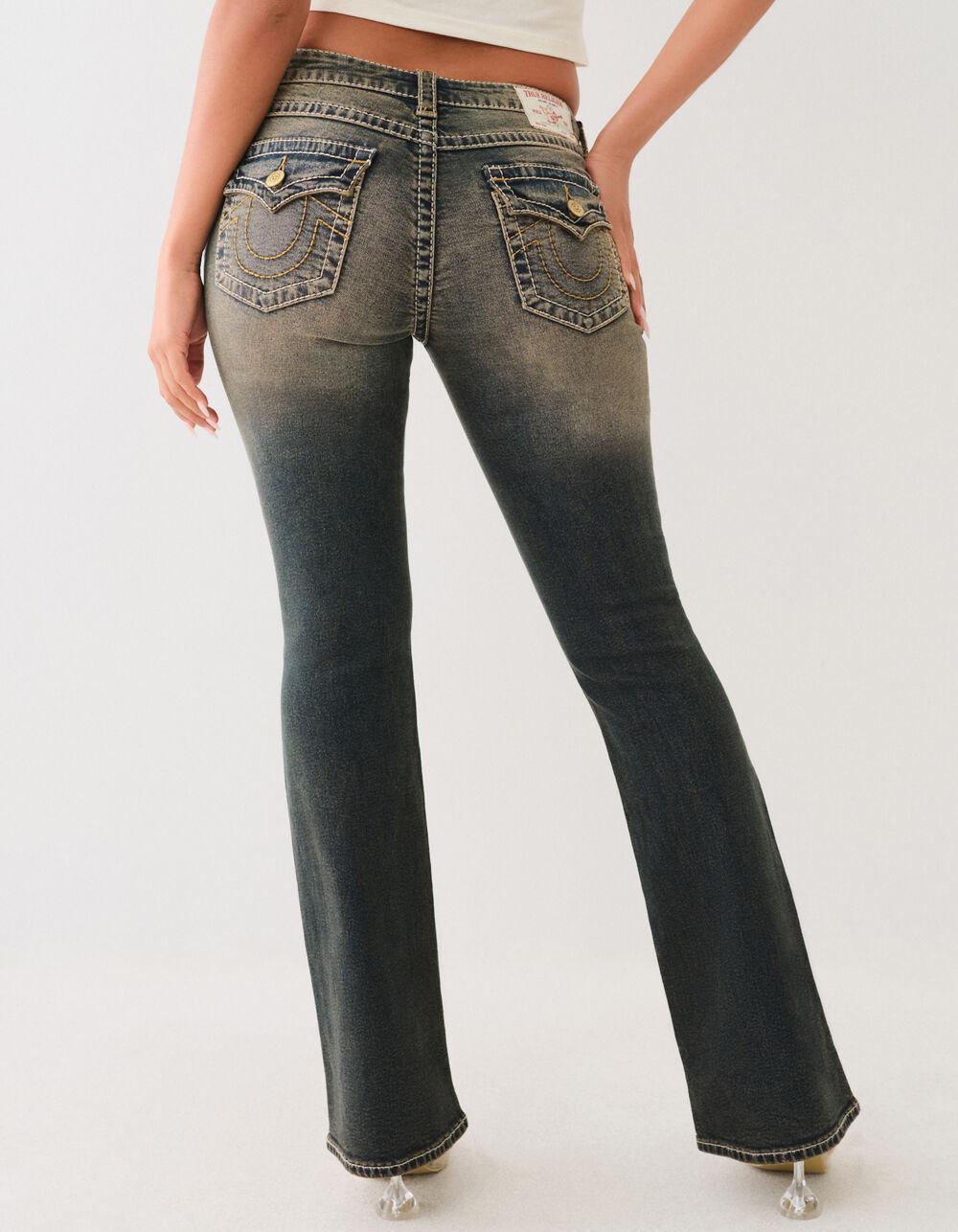 TRUE RELIGION Becca Vintage Wash Big T Womens Bootcut Jeans Product Image