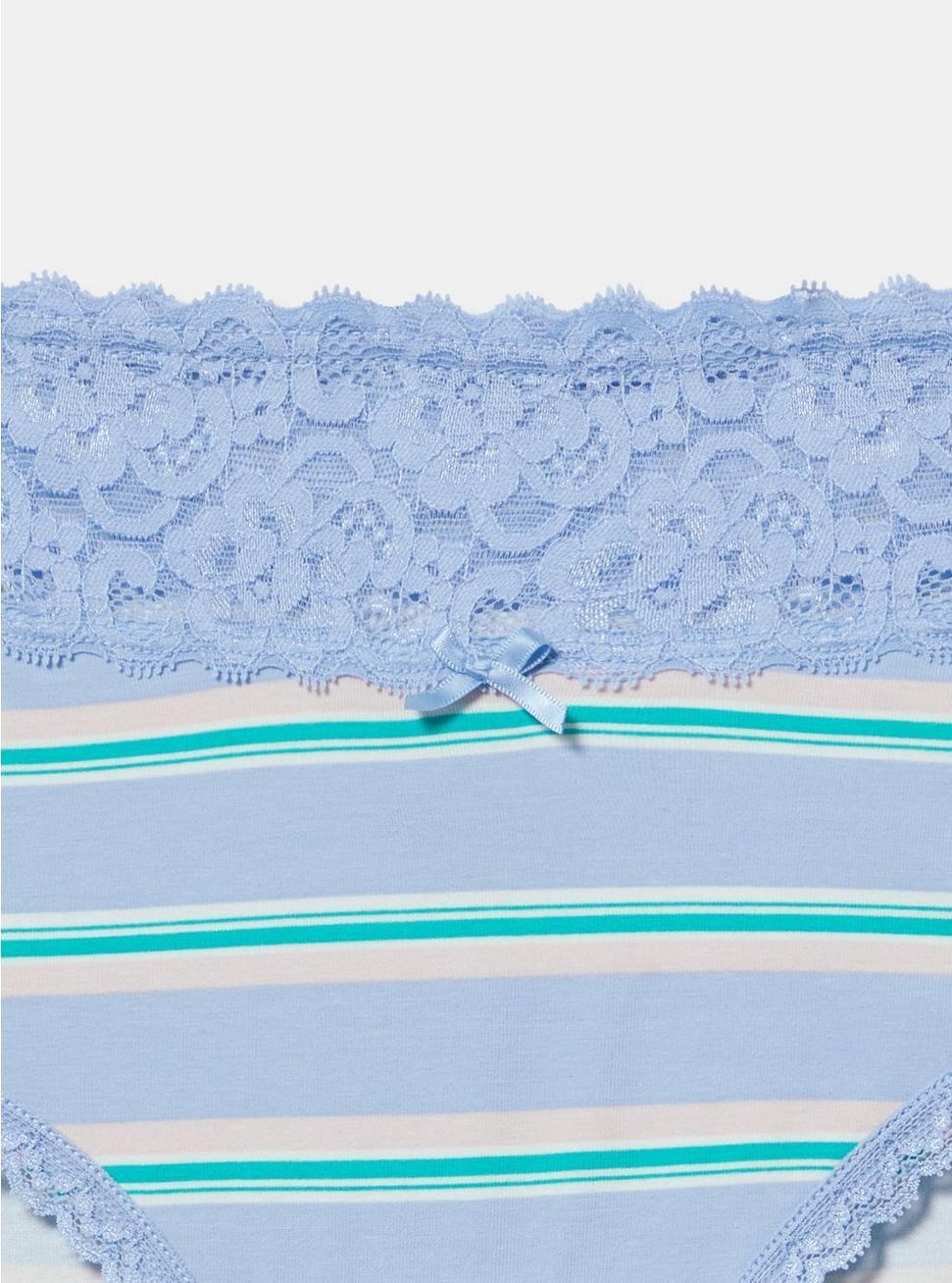 Cotton Mid-Rise Lace Trim Cheeky Panty Product Image