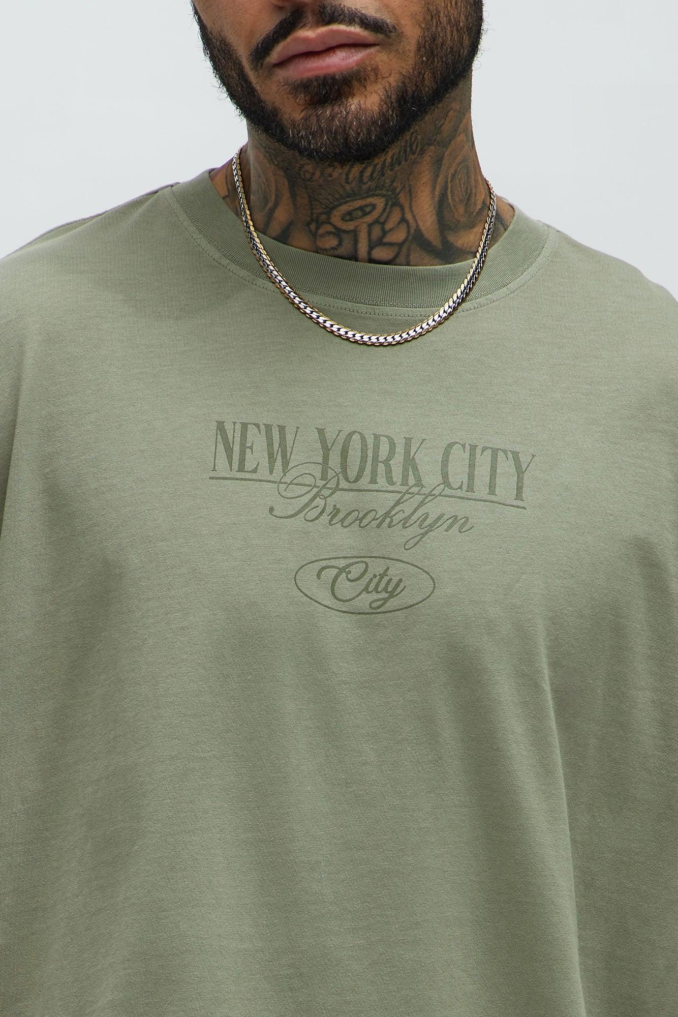Brooklyn Oversized Short Sleeve Tee - Olive Product Image