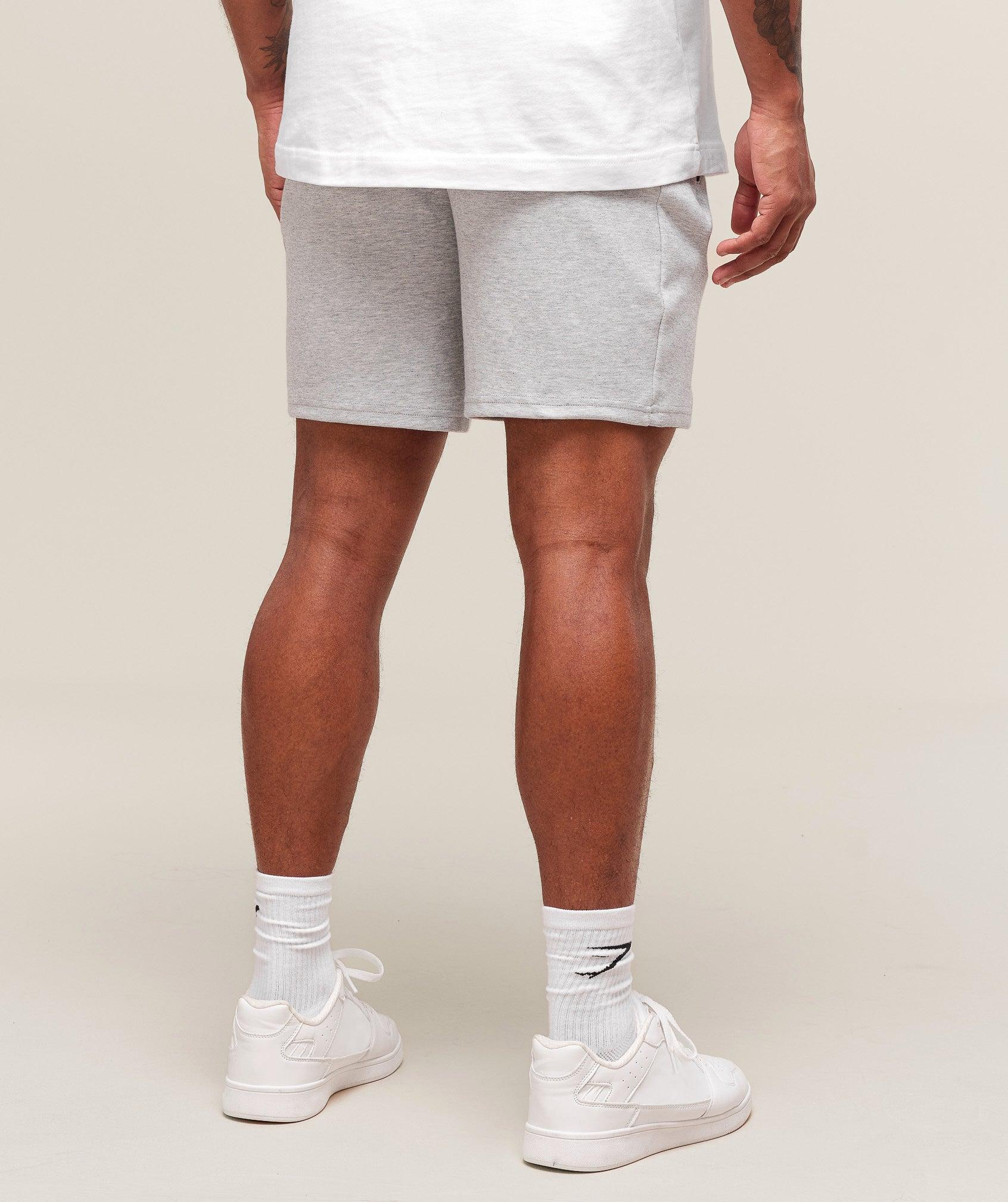 Gymshark Interlock Tech 6" Shorts - Light Grey Core Marl Male Product Image