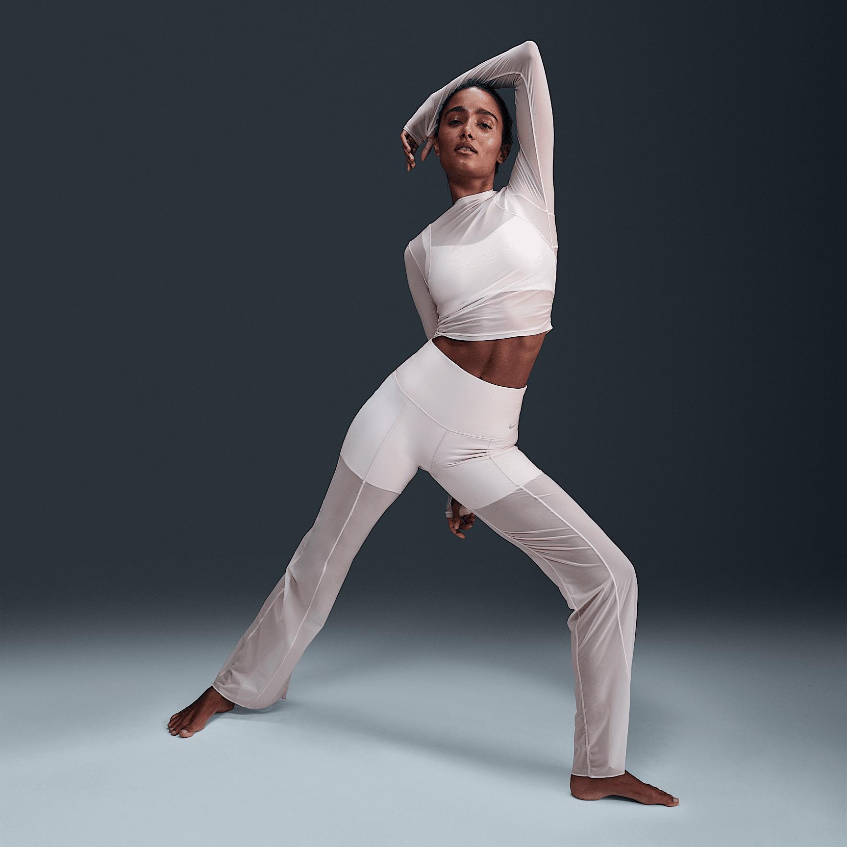 Nike Women's Zenvy Sheer Gentle-Support High-Waisted Full-Length Pants Product Image