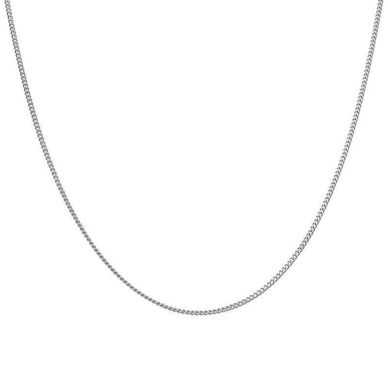 Giorgio di Vicenza Sterling Silver Italian Thin Curb Chain Necklace, Womens Product Image