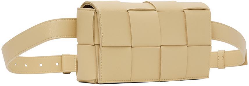 BOTTEGA VENETA Beige Cassette Belt Bag In 9776 Porridge-gold Product Image