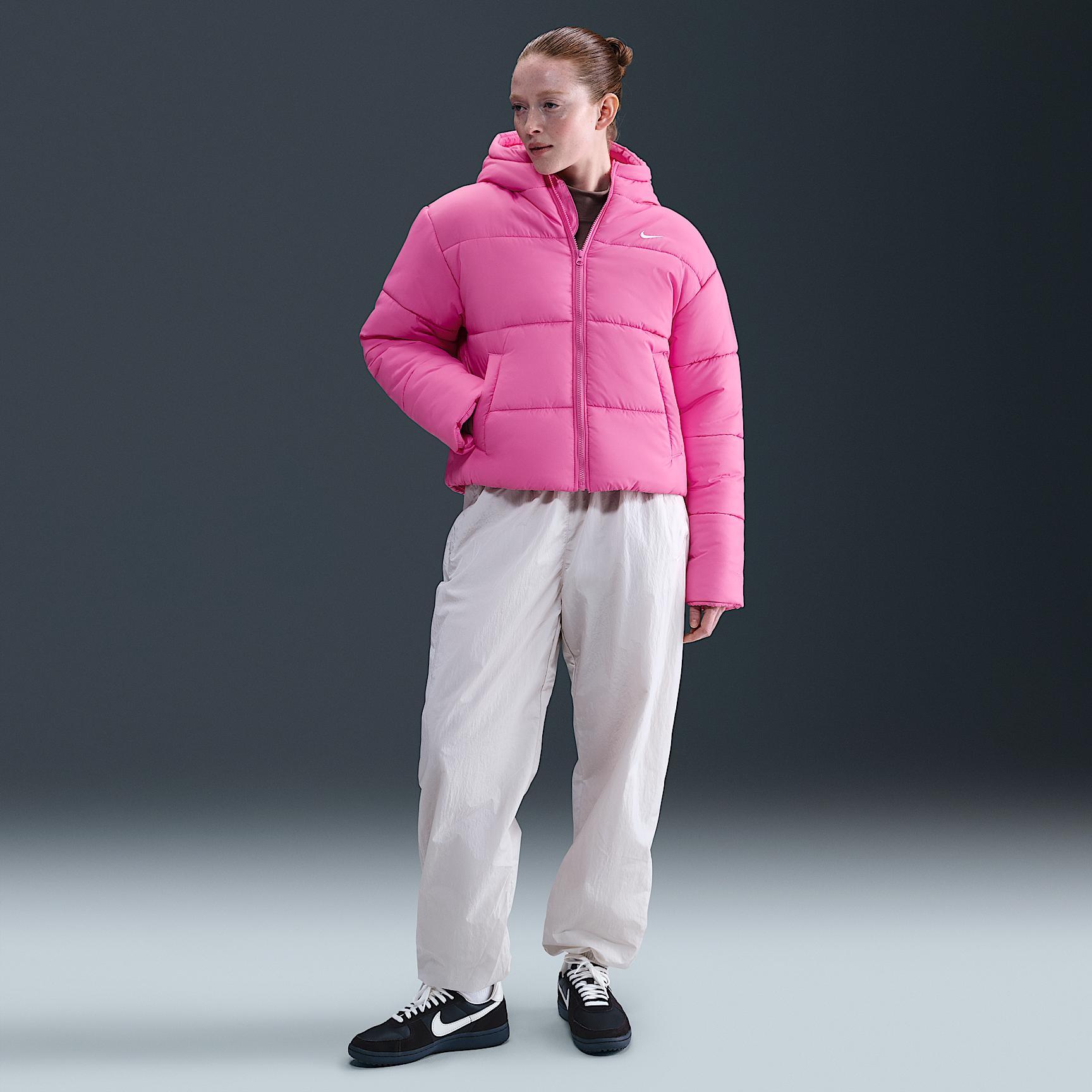 Womens Nike Sportswear Classic Puffer Therma-FIT Loose Hooded Jacket | FZ5899-675 Product Image