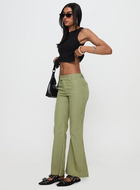 Jinxed Pant Green Stripe Product Image