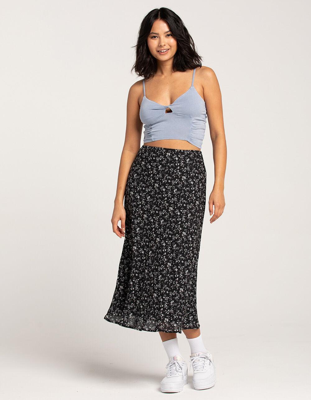 RSQ Womens Low Rise Ditsy Midi Skirt Product Image