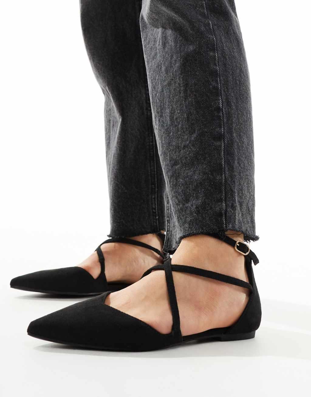 ASOS DESIGN Larna pointed ballet flats Product Image