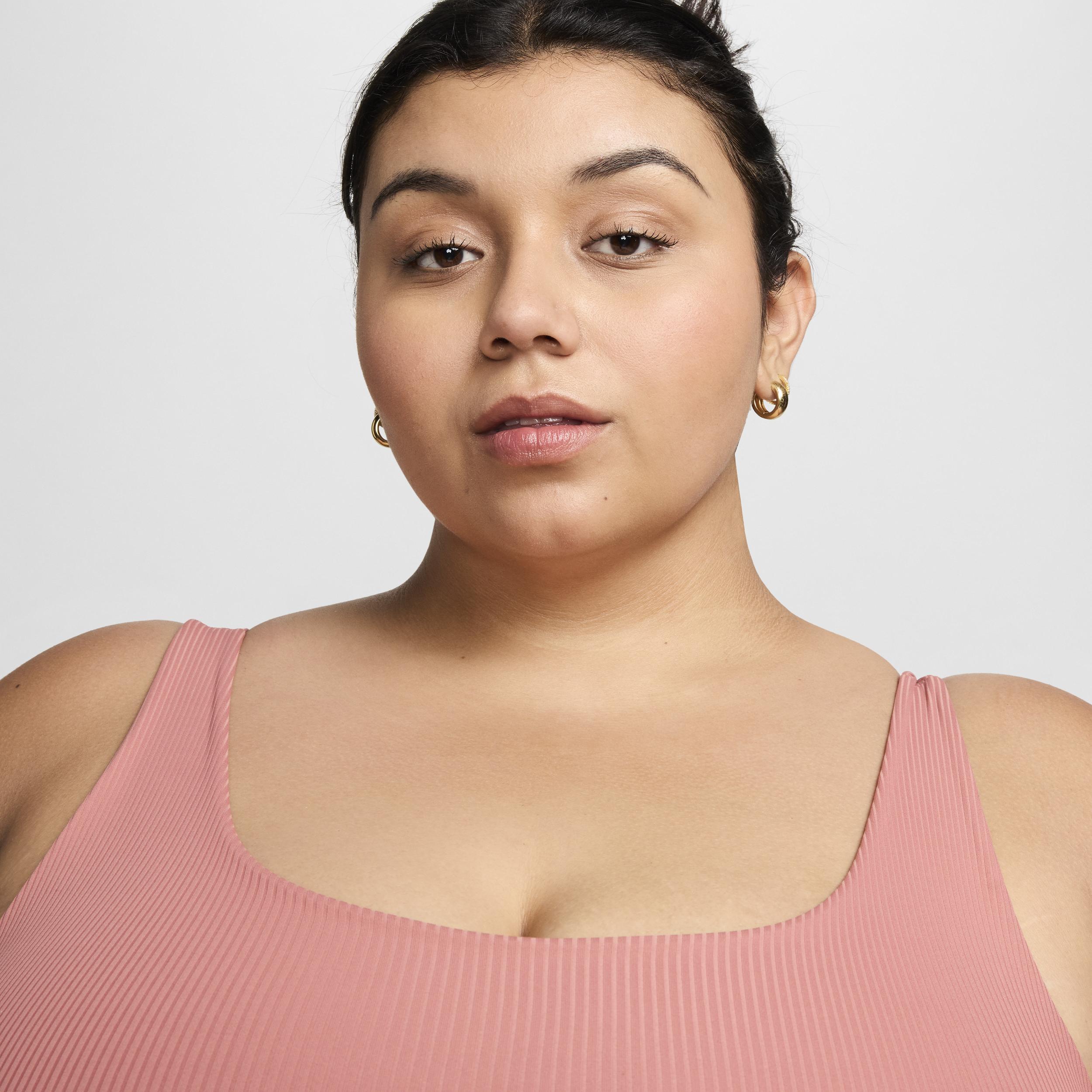 Nike Zenvy Rib Women's Light-Support Non-Padded Longline Sports Bra (Plus Size) Product Image