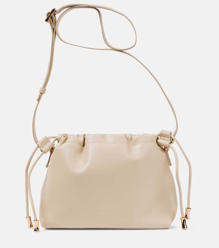 APC Ninon Mini Faux Leather Shoulder Bag In Nude Product Image