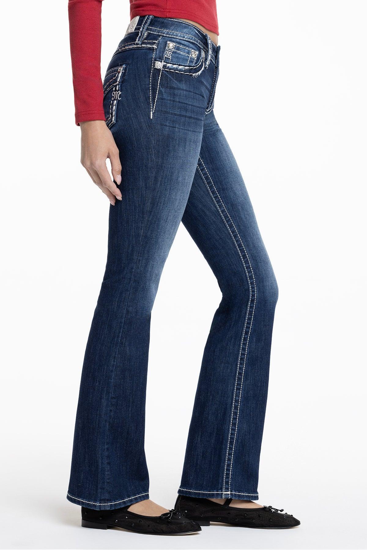 Classic Saddle Stitch Bootcut Jeans Product Image