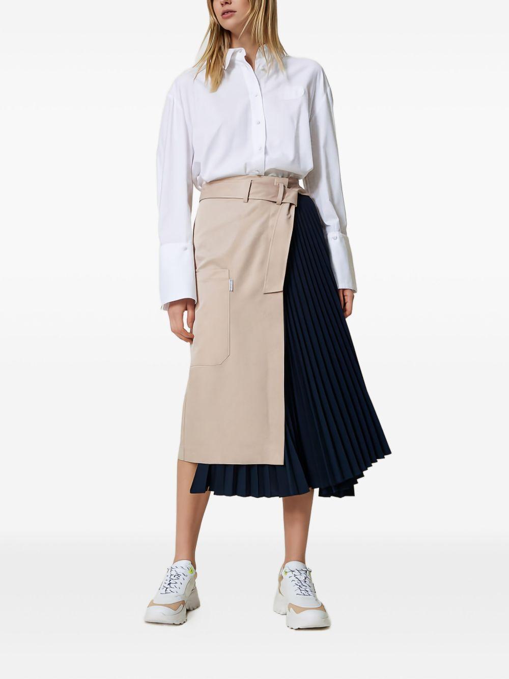 pleated wrap skirt Product Image
