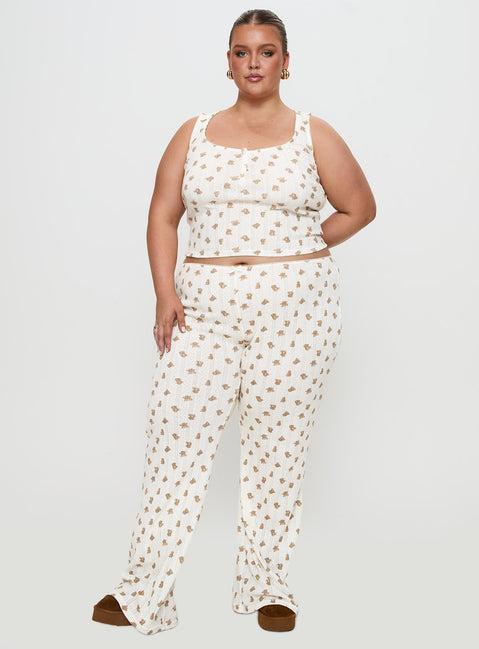 Sleepytea Pointelle Sleep Pant Multi Curve Product Image