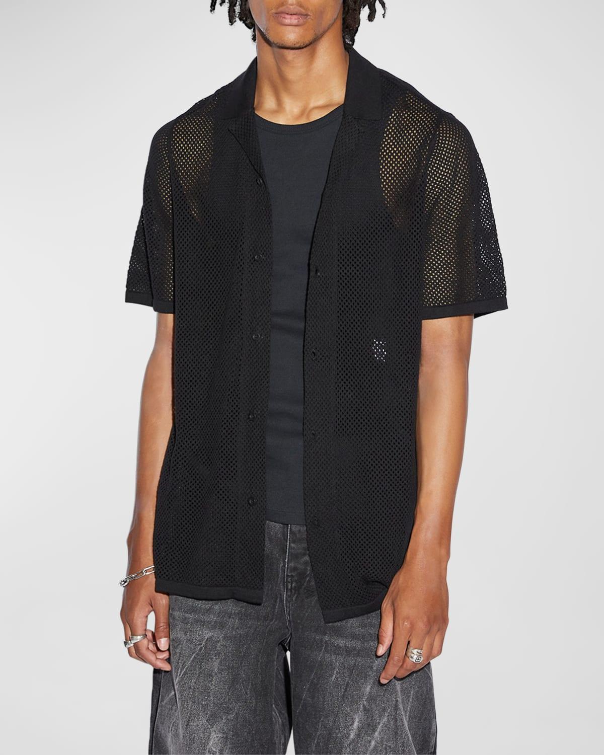 Mens Mesh Knit Resort Shirt Product Image