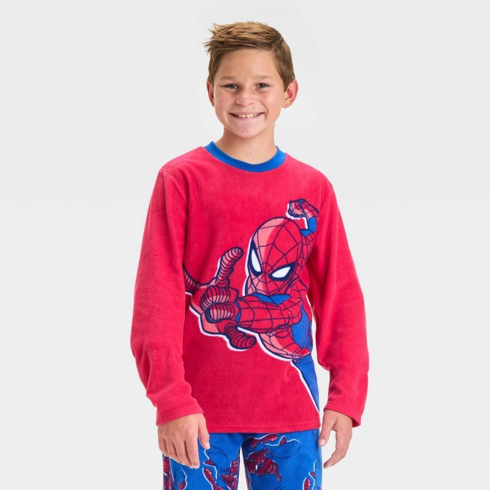 Boys Spider-Man 2pc Cozy Pajama Set and Socks - Red Product Image