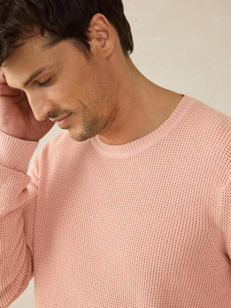 Sunwashed Crewneck Sweater - Coral Dawn Product Image