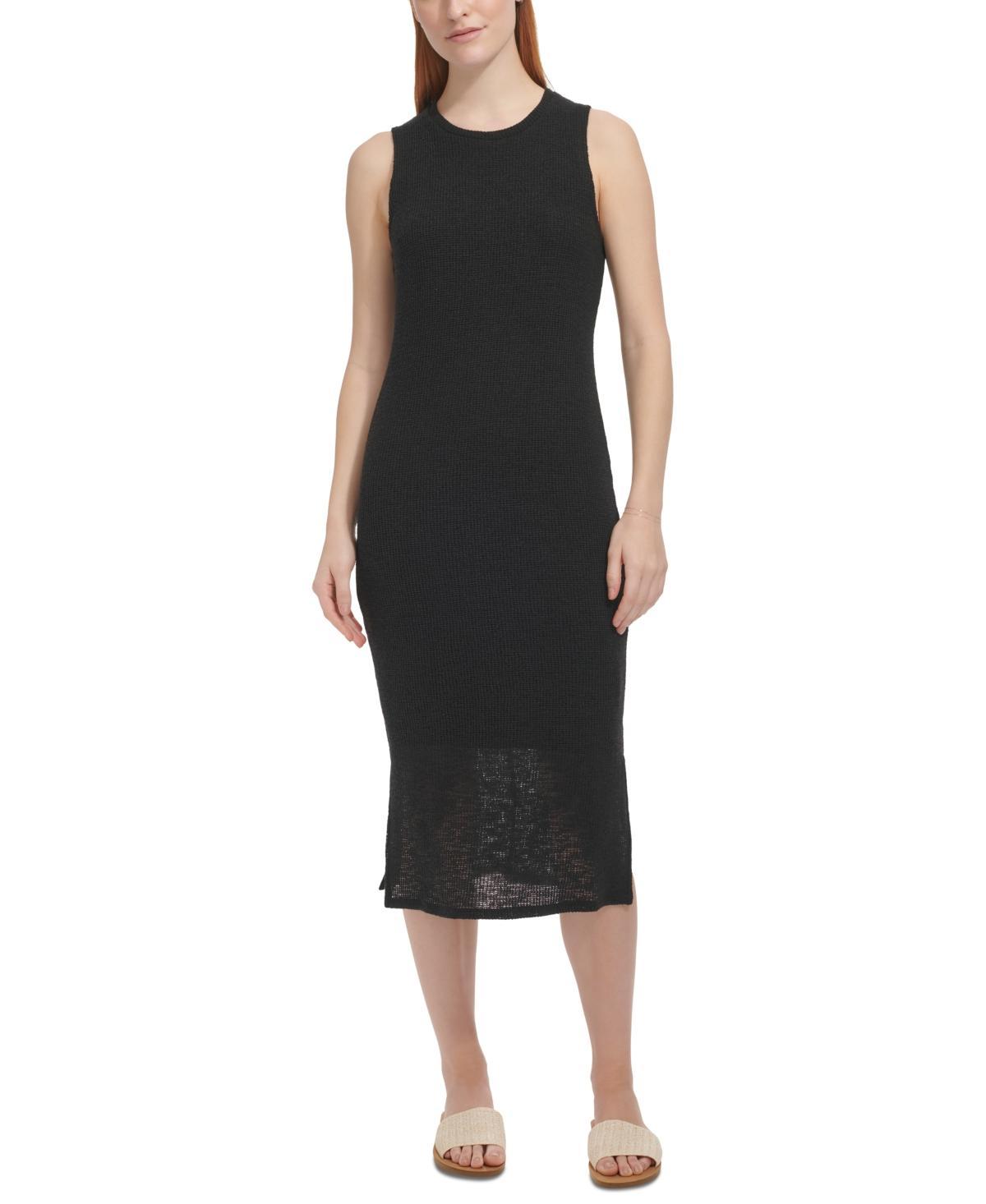 Andrew Marc Sport Womens Sleeveless Side-Slit Midi Dress Product Image