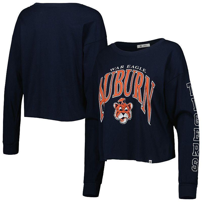 Womens 47 Auburn Tigers Parkway II Cropped Long Sleeve T-Shirt Blue Product Image