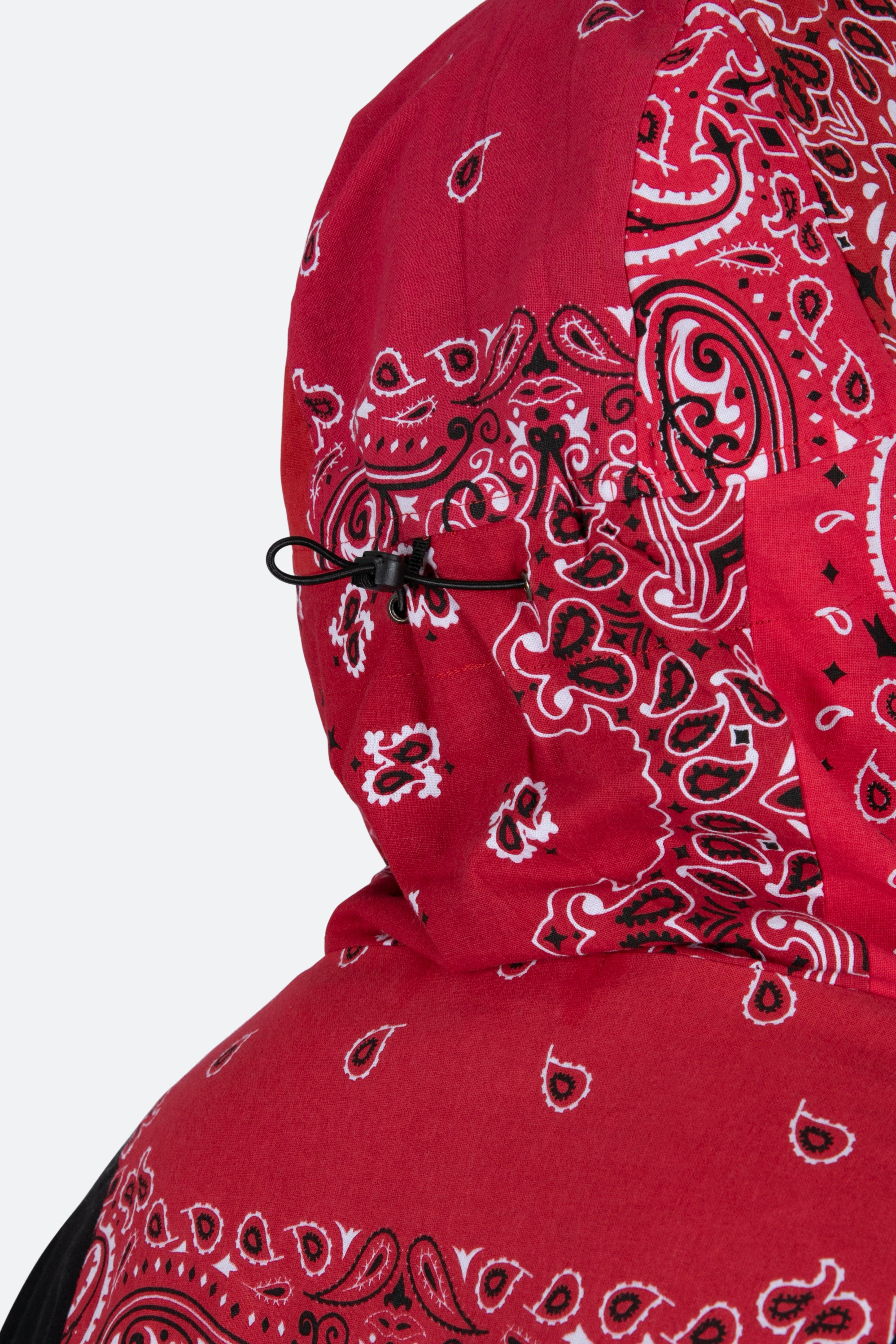 Hooded Bandana Jacket - Red Product Image