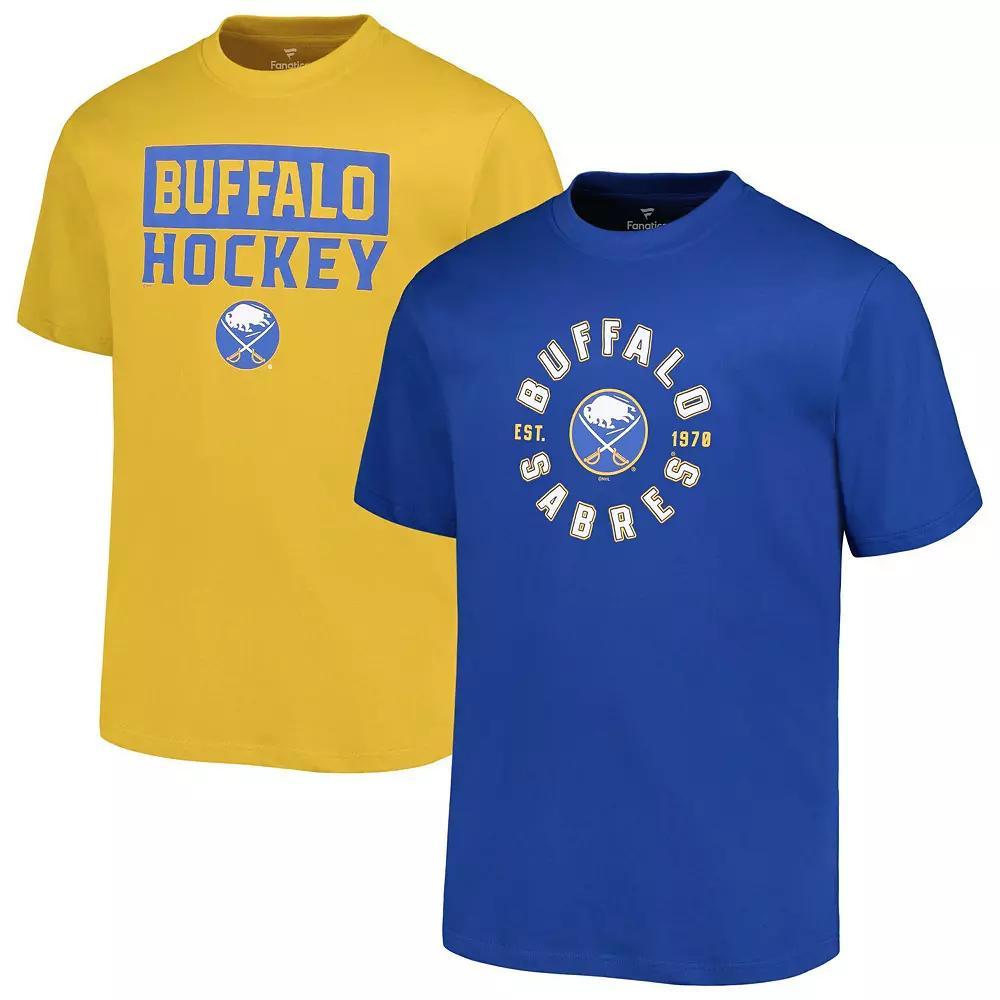 Men's Fanatics Buffalo Sabres Big & Tall 2-Pack T-Shirt Set, Size: XLT, Blue Product Image