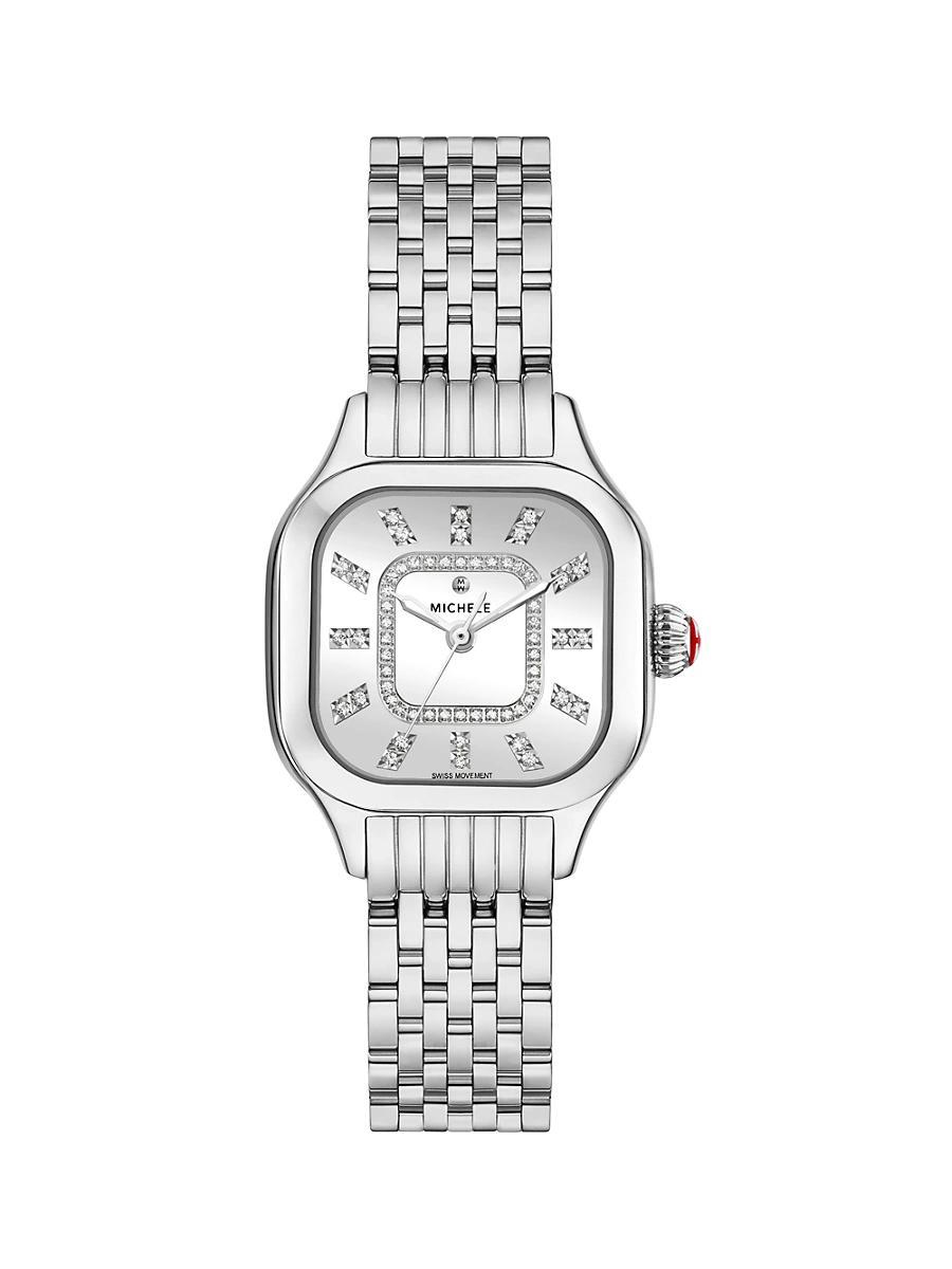 Womens Meggie Stainless Steel & 0.19 TCW Diamond Bracelet Watch/29MM Product Image