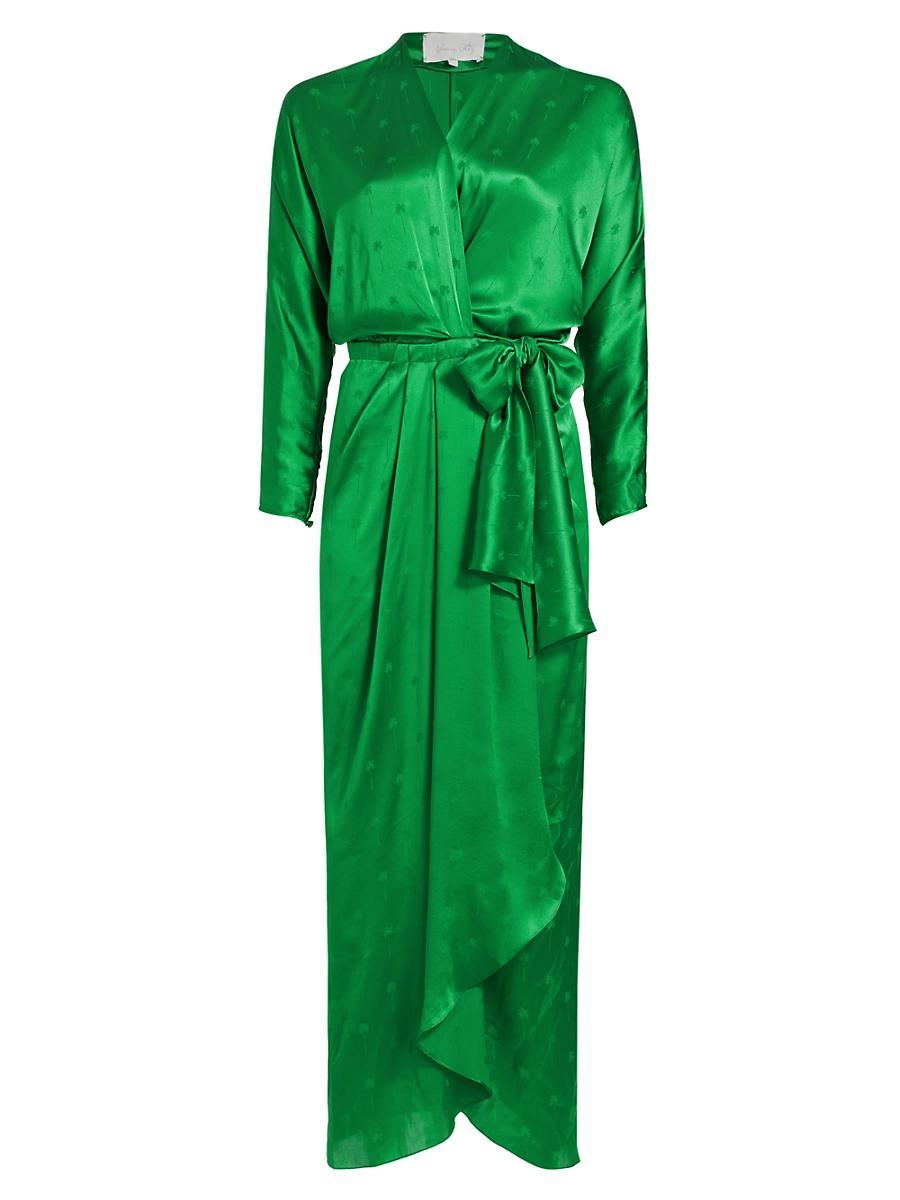 Womens Crossing Currents Silk Wrap Dress Product Image