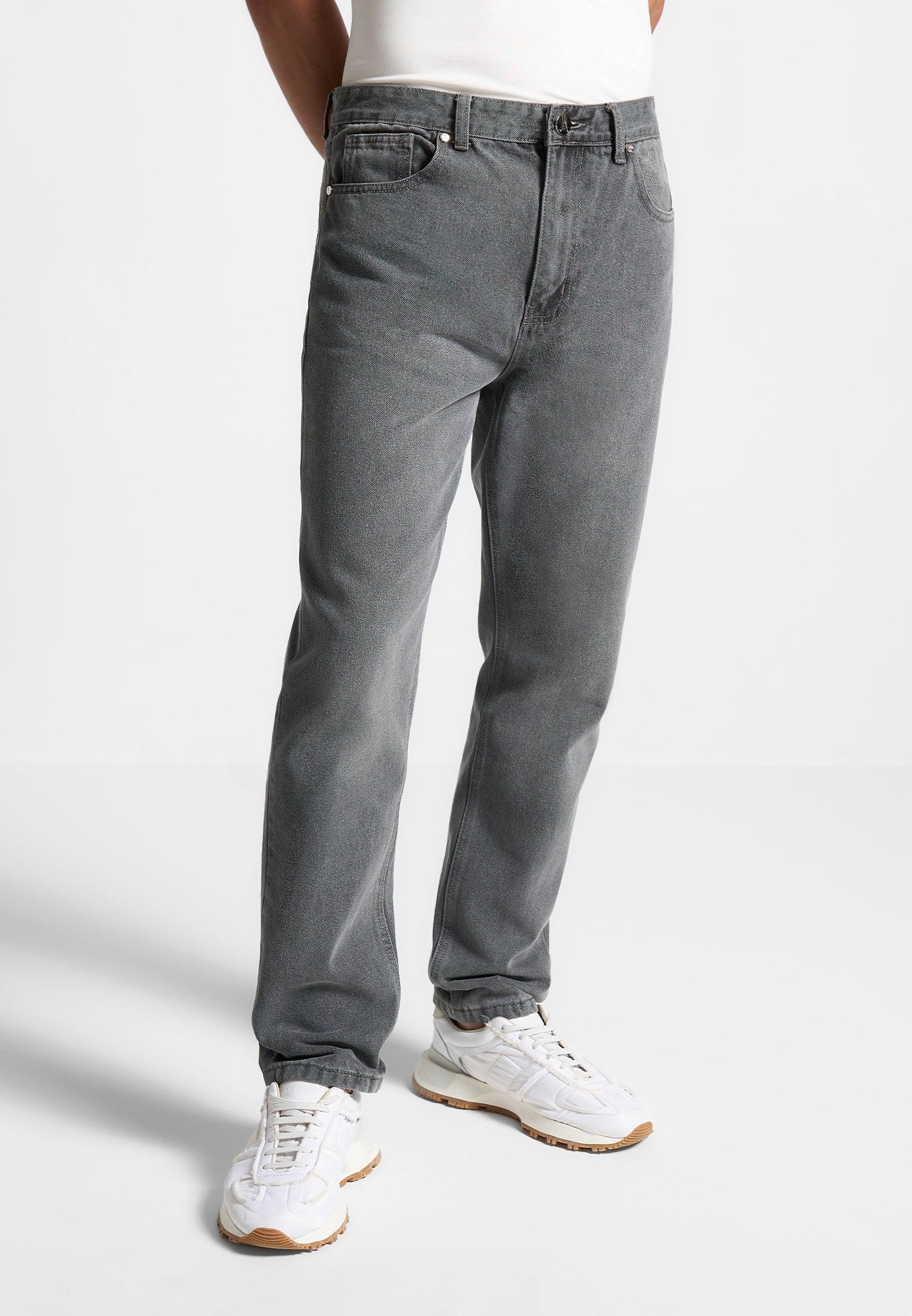 Regular Fit Jeans - Washed Grey Male Product Image